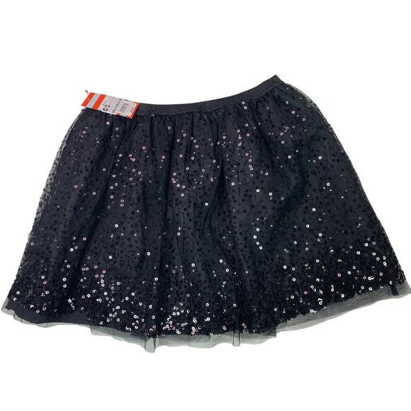 Cat & Jack Other - New Cat & Jack Girls XL Black Sequin Tulle Elastic Waist Holiday Skirt